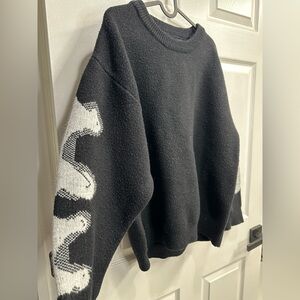 Aelfric Eden Black and White Crewneck Sweater